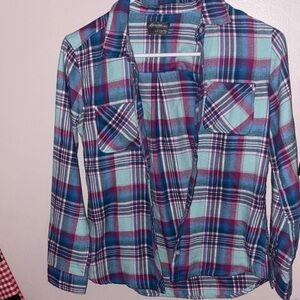Girls Eddie Bauer pastel flannel